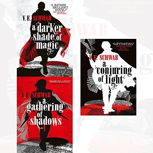 V E Schwab A Darker Shade of Magic series 3 books collection set A Conjuring of Light