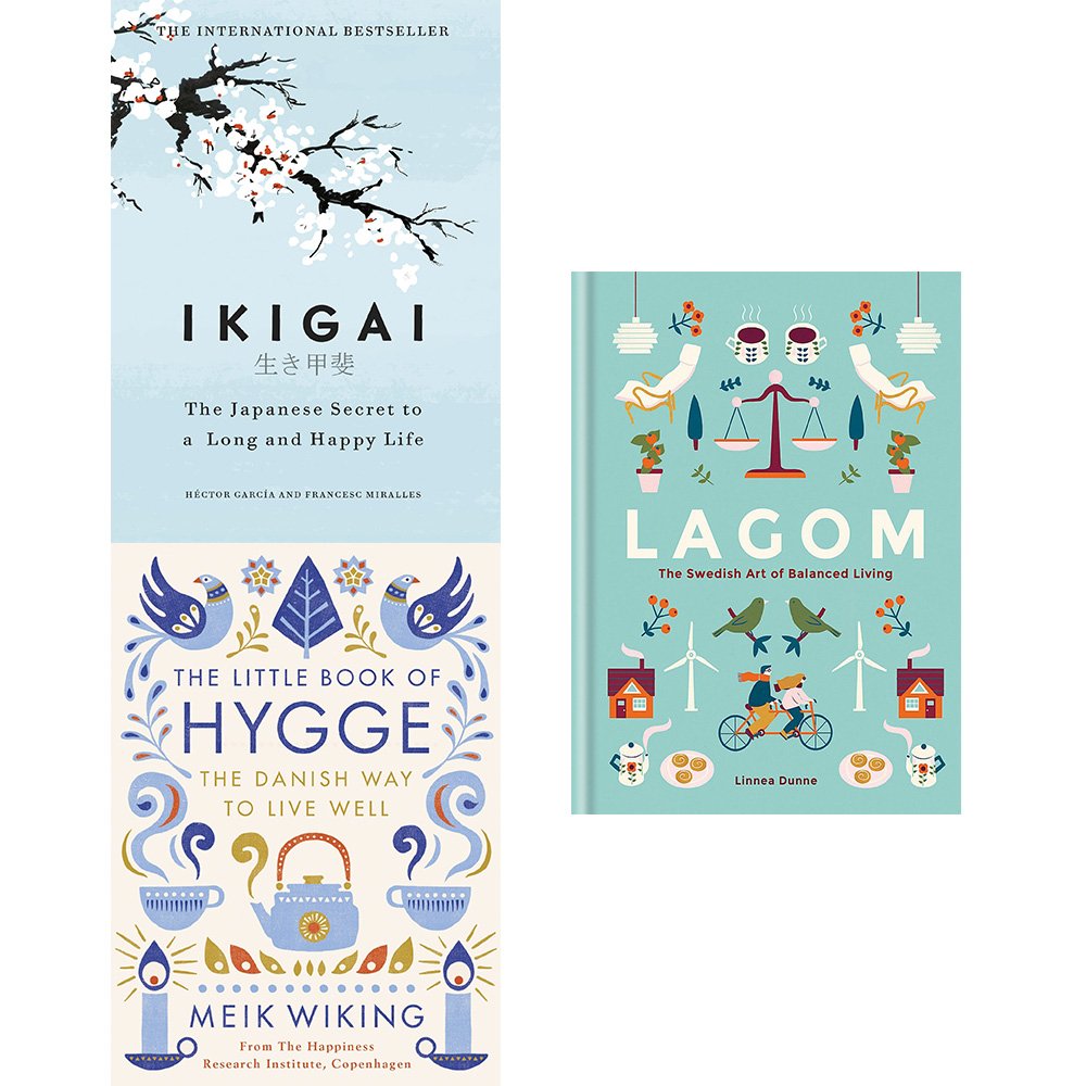 Ikigai, little book of hygge and lagom the swedish art of balanced living 3 books collection setHéctor García
