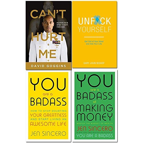 Cant Hurt Me, Unfck Yourself, You Are A Badass, You Are A Badass At Making Money 4 Books Collection Set