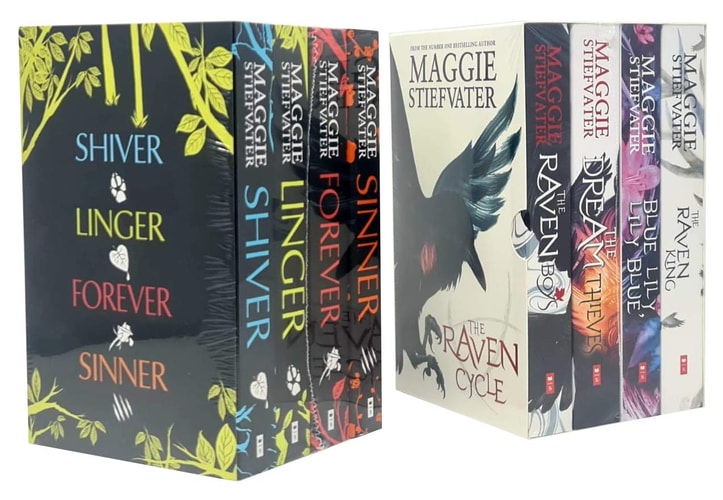 Maggie Stiefvater Collection Wolves of Mercy Falls And Raven Cycle Series 8 Books Set (Shiver, Linger, Forever, Sinner, The Raven Boys, Blue Lily Lily Blue, The Dream Thieves, The Raven King)