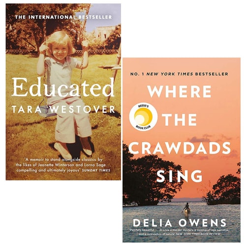 Educated Tara Westover, Where the Crawdads Sing [Hardcover] 2 Books Collection Set