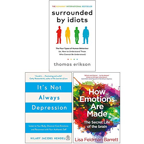 Surrounded by Idiots, It's Not Always Depression, How Emotions Are Made The Secret Life Of The Brain 3 Books Collection Set