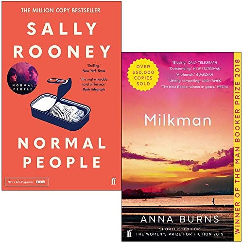 Normal People By Sally Rooney & Milkman By Anna Burns 2 Books Collection Set