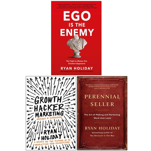 Ego is the Enemy, Growth Hacker Marketing, Perennial Seller By Ryan Holiday Collection 3 Books Set