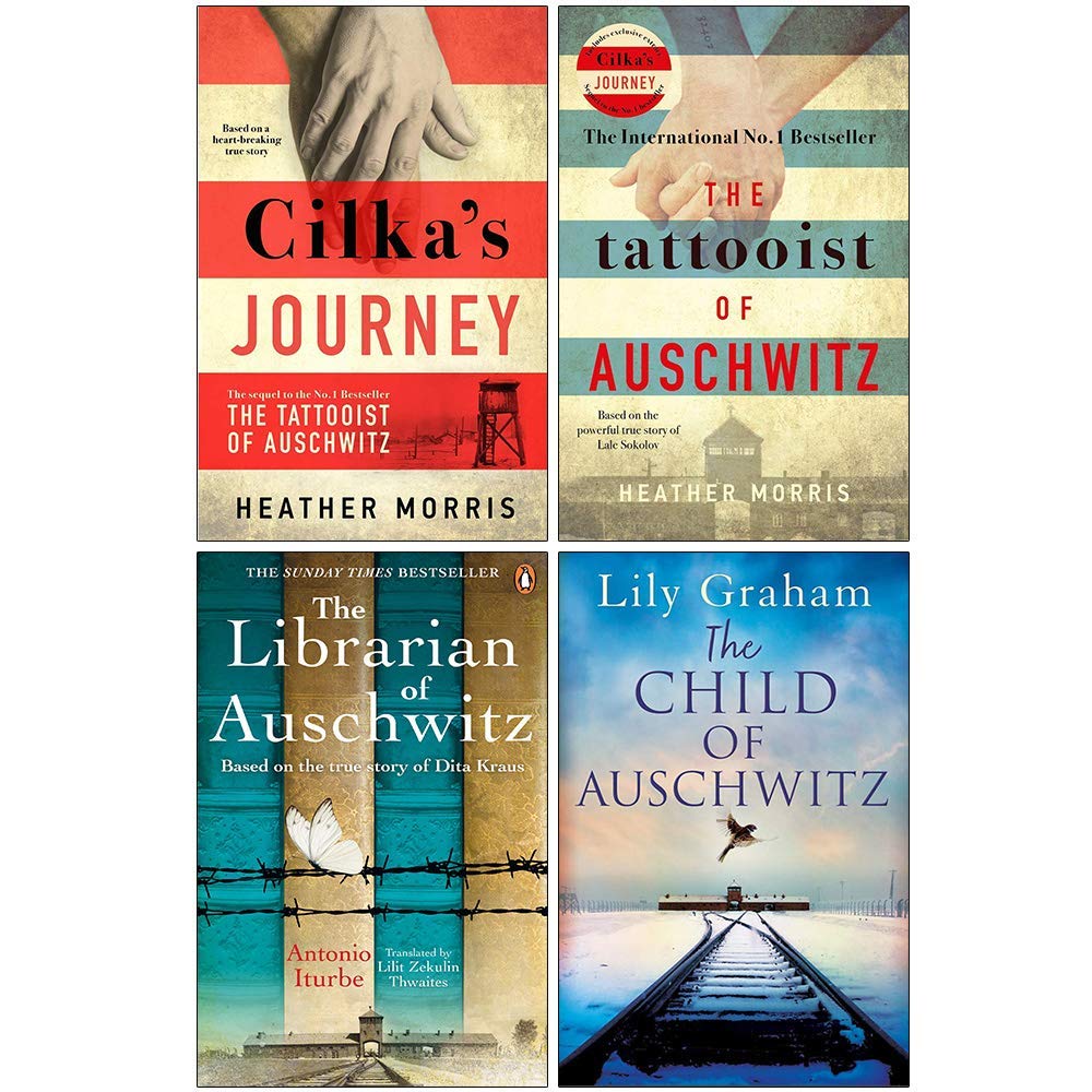 Cilka's Journey, The Tattooist of Auschwitz, The Librarian of Auschwitz, The Child of Auschwitz 4 Books Collection Set