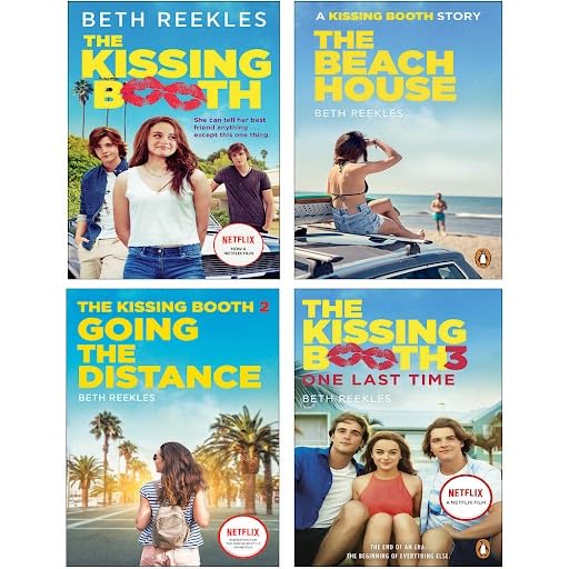 The Kissing Booth 4 Books Collection Set By Beth Reekles(The Kissing Booth, Going the Distance, One Last Time, The Beach House)
