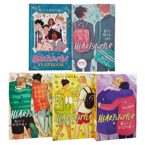 Heartstopper Series Volume (1-4) & Heartstopper Yearbook (Hardback) 5 Books Collection Set By Alice Oseman