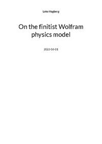 On the finitist Wolfram physics model