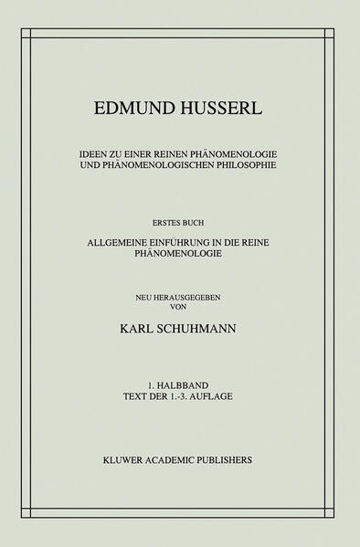 Ideen zu einer Reinen Phänomenologie und Phänomenologischen Philosophie