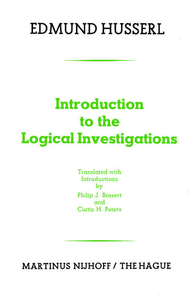 Introduction to the Logical Investigations