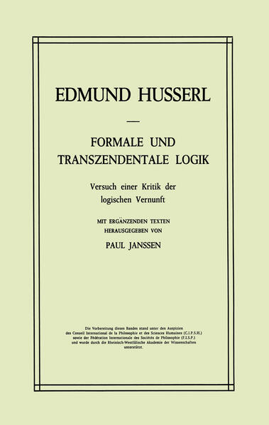 Formale und Transzendentale Logik