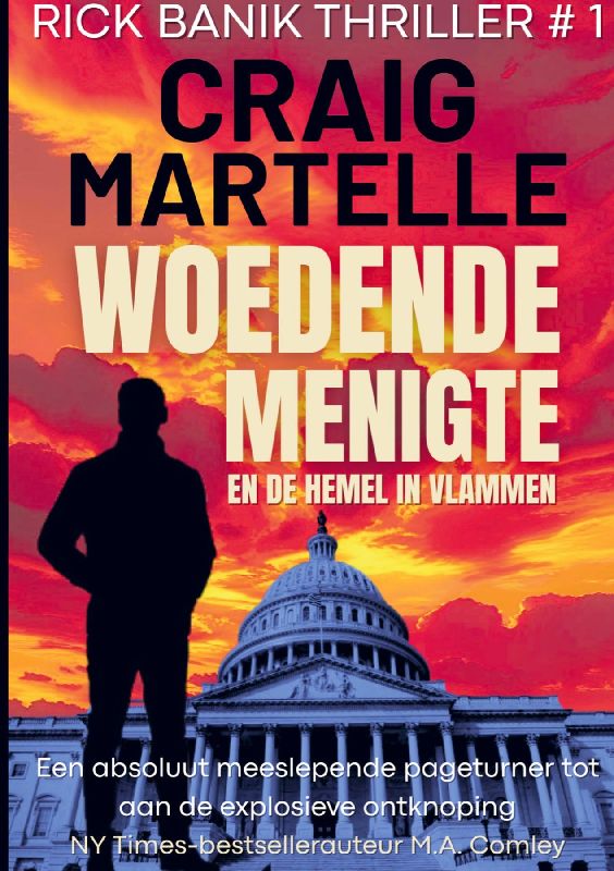 Woedende menigte en de hemel in vlammen