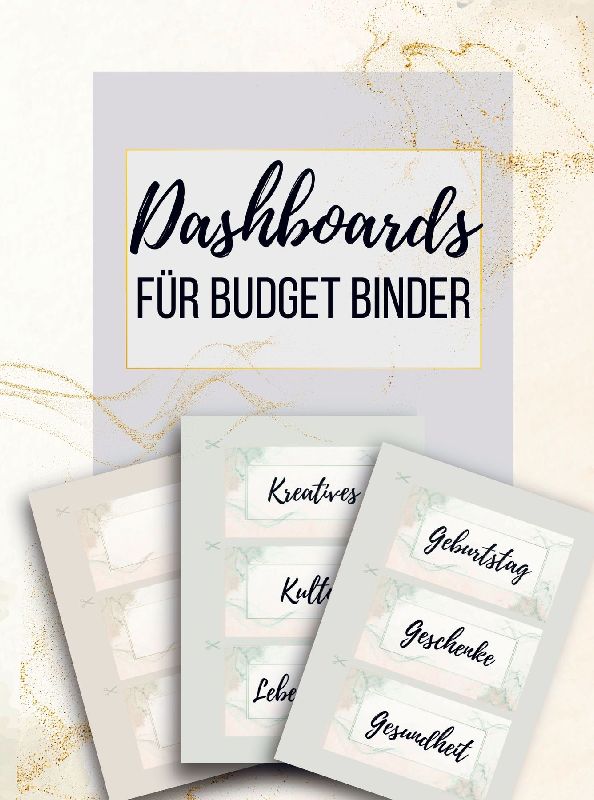 Dashboards für Budget Binder A6