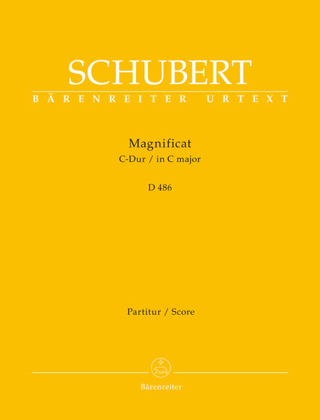Magnificat C-Dur D 486. Partitur, Urtextausgabe. BÄRENREITER URTEXT