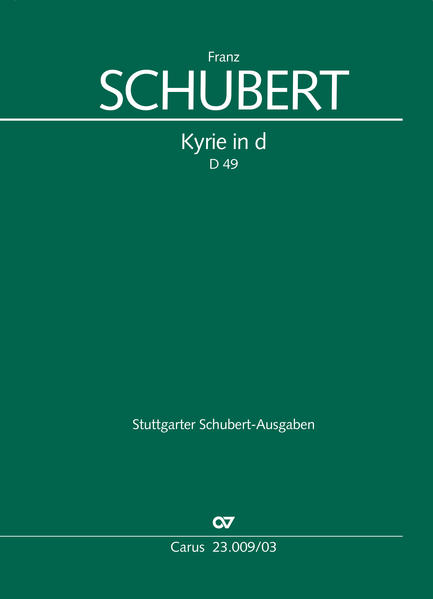 Kyrie für eine Messe in d (Klavierauszug)