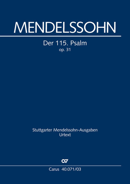 Der 115. Psalm (Klavierauszug)