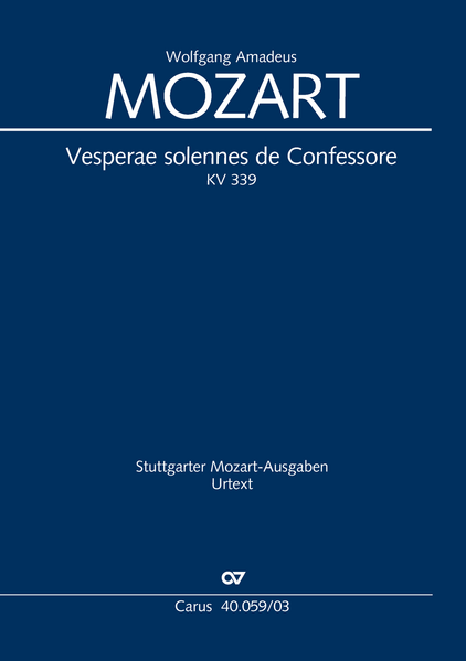 Vesperae solennes de Confessore (Klavierauszug)