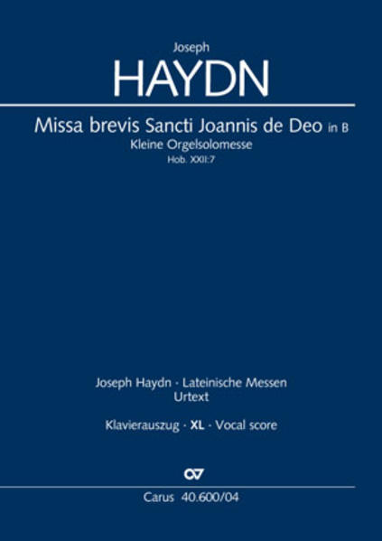 Missa brevis Sancti Joannis de Deo (Klavierauszug XL)