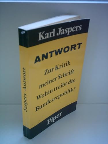 Antwort - Zur Kritik meiner Schrift - Wohin treibt die Bundesrepublik?