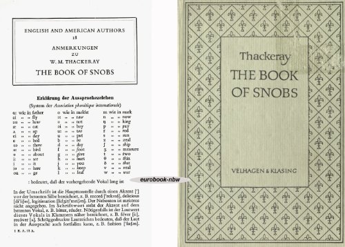 The Book of Snobs (English and american Authors / Ausgabe mit 13 Zeichnungen)