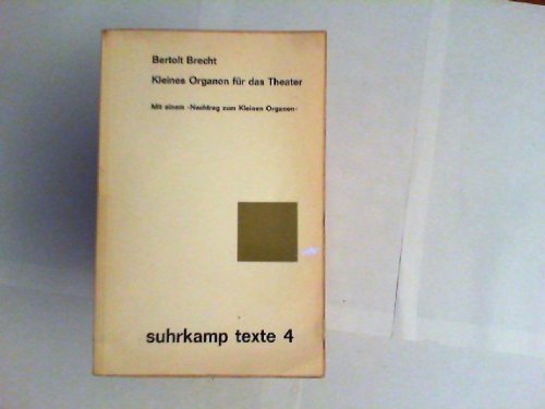 Kleines Organon für das Theater.