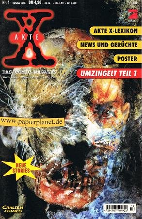 Akte X Nr. 4. Presseausgabe. (Das Comic-Magazin) Okt. 1998, Carlsen Comics, Comic-Heft 3551735549