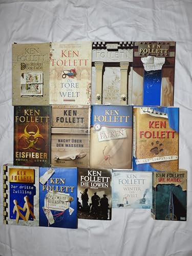 Paket: Die Pfeiler der Macht / Die Säulen der Erde / Der dritte Zwilling / Nacht über den Wassern / Der Mann aus St. Petersburg / Der Modigliani Skandal / Die Brücken der Freiheit / Mitternachtsfalken / Dreifach / Die Spur der Füchse = 10 TB (6 Taschenbücher)