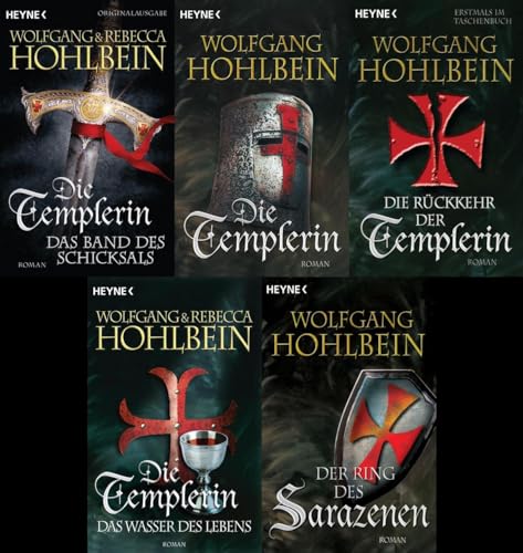 Wolfgang Hohlbein, Die Templerin, Band 1-6 + 1 exklusives Postkartenset