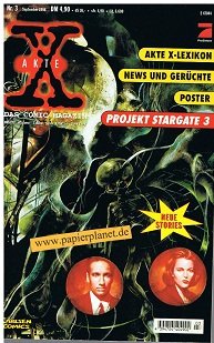 Akte X Nr. 3. Presseausgabe (Das Comic-Magazin) , Sept 1998, Carlsen Comics, Comic-Heft 9783551735539