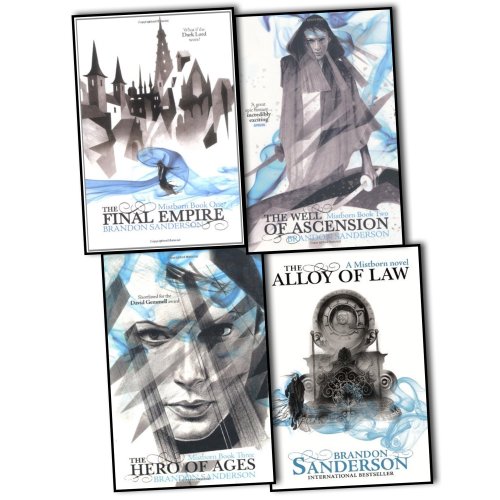 Brandon Sanderson Mistborn 4 Books Collection Pack Set RRP: £35.96 (The Final Empire, The Hero of Ages, The Well of Ascension, The Alloy of Law)
