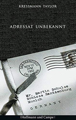 Adressat unbekannt by Kathrine Kressmann Taylor (2012) Gebundene Ausgabe