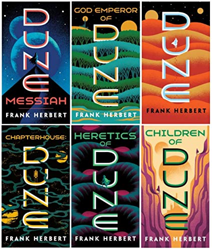 Komplettes Set der Dune-Reihe (6 Bücher) Dune; Dünen-Messias; Kinder der Düne; Gottkaiser der Düne; Ketzer der Düne; Kapitelhaus-Düne