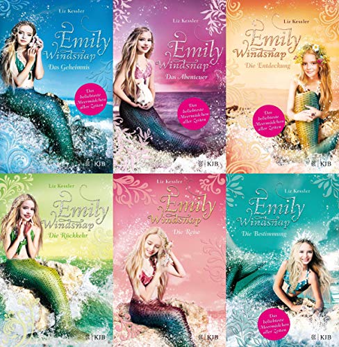 Die Emily-Windsnap-Serie Band 1-6 plus 1 exklusives Postkartenset