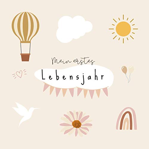 Nālā daily | Erinnerungsbuch "Mein erstes Lebensjahr": Babytagebuch für die ersten 12 Monate - 22 x 22 cm