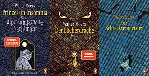 Prinzessin Insomnia..../ Der Bücherdrache / Der Schreckensmeister von Walter Moers + 1 exklusives Postkartenset