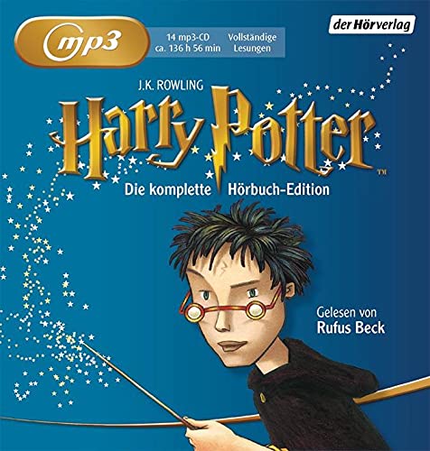 Harry Potter - Die gesamte Hörbuch Edition gelesen von Rufus Beck + 1 original Harry Potter Button
