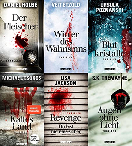 6 Eiskalte Thriller im Set + 1 exklusives Postkartenset
