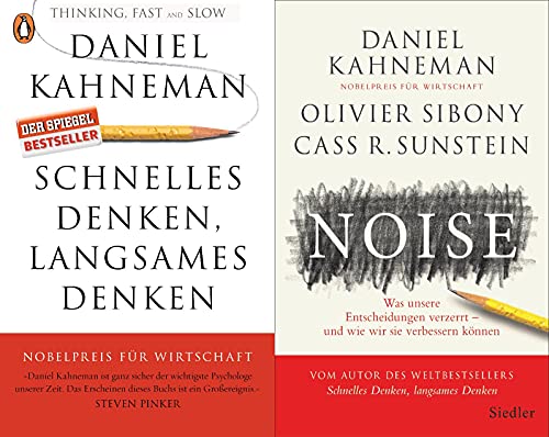 2 Titel des Wirtschaftsnobelpreisträgers Daniel Kahneman + 1 exklusives Postkartenset