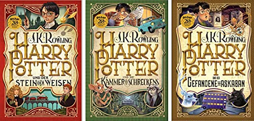 Joanne K. Rowling Harry Potter Band 1,2,3 Hardcover (Carlsen Verlag)