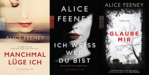 3 spannende Thriller von Alice Feeney im Set + 1 exklusives Postkartenset