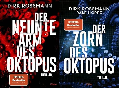 2 spannende Oktopus-Thriller von Dirk Rossmann im Taschenbuchformat + 1 exklusives Postkartenset
