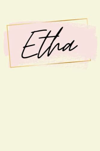 Etha: Personalized Sketchbook Cute with Name Etha on the cover | Drawing Pad of 120 Pages