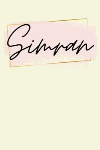 Simran: Personalized Sketchbook Cute with Name Simran on the cover | Drawing Pad of 120 Pages