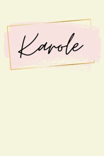 Karole: Personalized Sketchbook Cute with Name Karole on the cover | Drawing Pad of 120 Pages