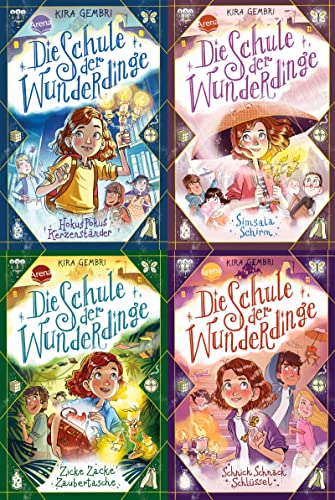 Die Schule der Wunderdinge Band 1-4 plus 1 exklusives Postkartenset