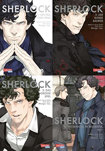 Sherlock-Manga-Comics Band 1-4 plus 1 exklusives Postkartenset