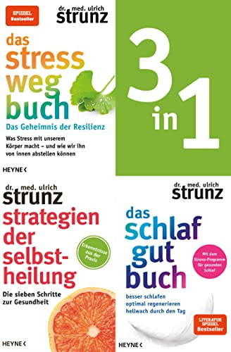 Selfcare-3in1-Bundle: Stress-weg-Buch, Schlaf-gut-Buch, Strategien der Selbstheilung: 3 Bücher in einem Band