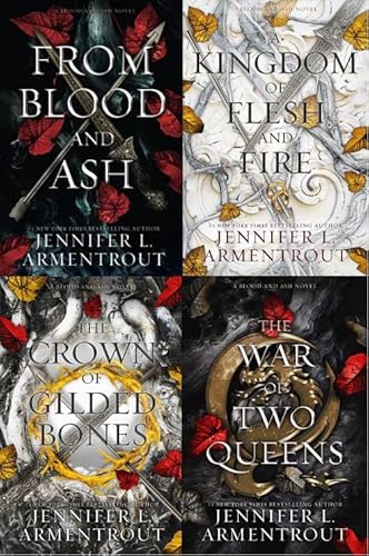 Blood and Ash Complete Series 4-Buch Collection Set von Jennifer L. Armentrout (aus Blood and Ash, A Kingdom of Flesh and Fire, The Crown of Gilded Bones, The War of Two Queens)