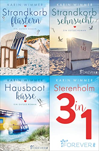 Strandkorbflüstern // Strandkorbsehnsucht // Hausbootküsse: 3 Romane in einem Bundle – Meeresrauschen, Herzklopfen und Ostsee-Feeling pur! | Bd. 1-3 der romantischen Küsten-Reihe (Sterenholm)