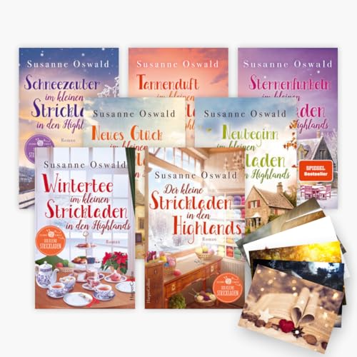 Der kleine Strickladen in den Highlands Band 1-7 plus 1 exklusives Postkartenset